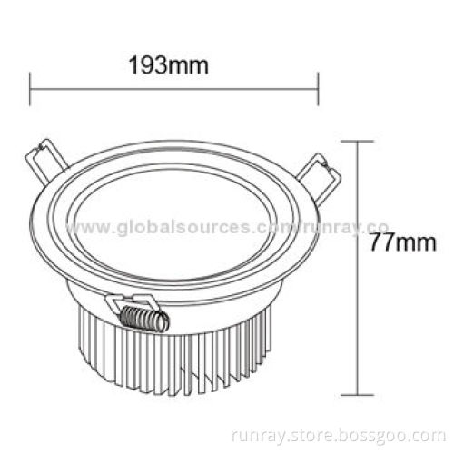 15W LED Downlight, 85-265V AC, PMMA Material, Highlight Transmittance, Easy Installation/CE/RoHS/TUVNew
